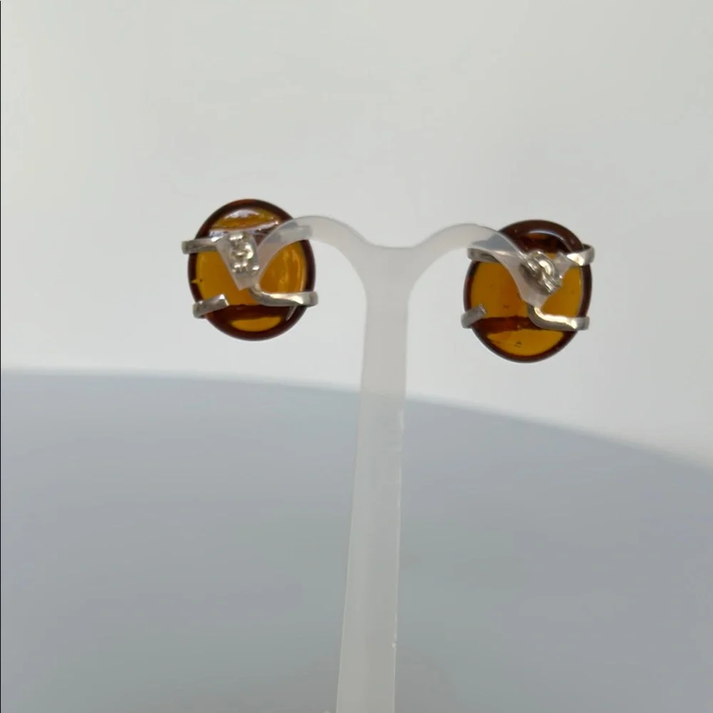 Tourmaline and 925 Silver Stud Earrings